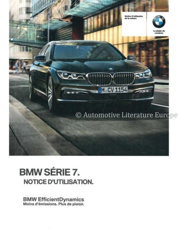 2017 BMW 7 SERIE INSTRUCTIEBOEKJE DUITS