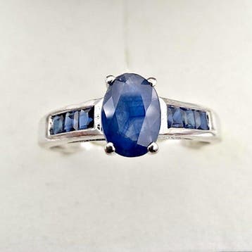 Sans prix de réserve - Bague Argent - Saphir, Bijoux, Sacs & Beauté, Bagues