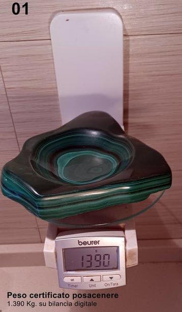 malachiet Sculpturen- 2472 g - (2)