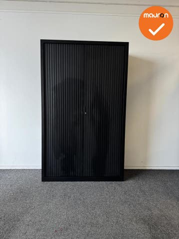 Roldeurkast -BASIC -b-keuze- 198x120x45cm - Zwart met zwarte, Ophalen of Verzenden, Kast