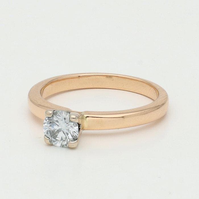 Bague - 18 carats Or rose, Or blanc - 0.55ct. tw. Diamant, Handtassen en Accessoires, Ringen