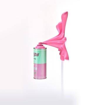 2FAST - Baby Pink Graffiti Tomato Soup Splash Sculpture