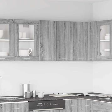 vidaXL Bovenkast Lyon 60x31x60 cm grijs sonoma eiken, Huis en Inrichting, Verzenden, Nieuw