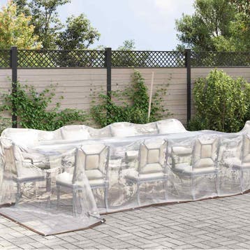 vidaXL Doorzichtig zeildoek met zeilringen 5x8 m, Verzenden, Nieuw