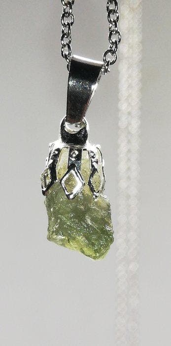 Prachtige Moldaviet-hanger Chlum. Moldavite - 0.52 g