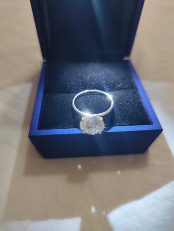Sans prix de réserve - Bague de fiançailles Platine -