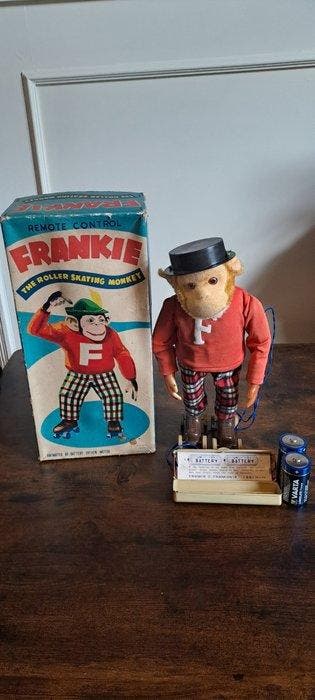 Alps - Jouet Frankie the Roller Skating Monkey - 1960-1970 -, Antiek en Kunst, Antiek | Speelgoed