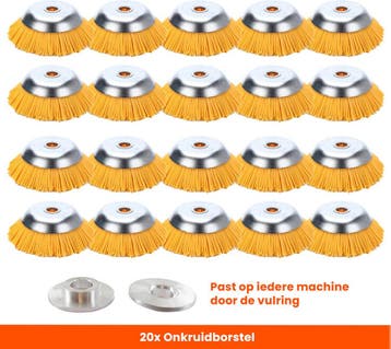 Set van 20 Stuks! Kibani Nylon Onkruidborstel 20 MM -, Tuin en Terras, Nieuw, Kibani