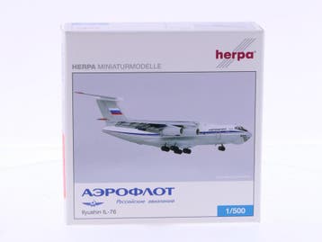 Schaal 1:500 Herpa 505338 Aeroflot Ilyushin IL-76 Reg.Nr...., Ophalen of Verzenden, Gebruikt