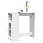 vidaXL Bartafel met rekken 101x40x103,5 cm bewerkt hout wit, Verzenden