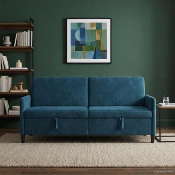 vidaXL Sofa met Opbergruimte Blauw 192 x 78 x 87 cm, Huis en Inrichting, Verzenden, Nieuw