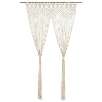 vidaXL Gordijn macramé 140x240 cm katoen, Verzenden, Nieuw