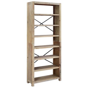 Slimme opbergoplossing: 7-vaks boekenkast acaciahout. Nu..., Huis en Inrichting, Met plank(en), Rustiek, Retro, 50 tot 100 cm