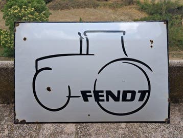 Fendt - 60 x 40 cm - Enseigne publicitaire - acier émaillé