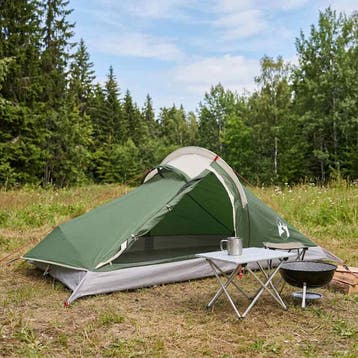 vidaXL Backpacking Tent Groen 2-persoons 185T Polyester met, Verzenden, Nieuw