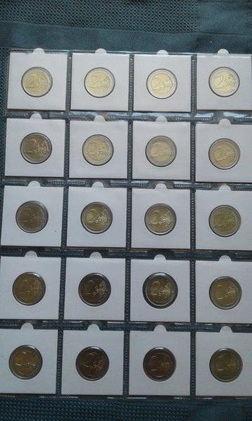 Slovénie. 2 Euro 2007/2024 (20 coins) (Sans prix de réserve)