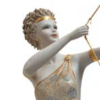 Capodimonte - Beeldje - Diane Chasseresse - Stile Vittorio, Antiquités & Art, Curiosités & Brocante