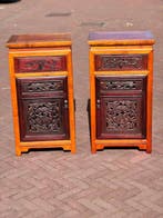 Nachtkastje - Cedar - China - Paar Chinese Nachtkastjes