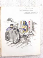 Signé ; Mathurin Méheut / Pierre Guéguen - [aquarelle