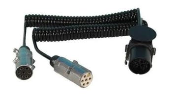 24 Volt Spiraalkabel Adapter van 1x15 polig naar 2x7 polig N, Ophalen of Verzenden, Nieuw