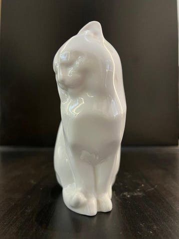 Herend - Figuur - Seated cat - Porselein, Antiek en Kunst