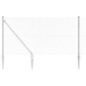 vidaXL gaashek met grondpennen 10 x 1 m Gegalvaniseerd staal, Jardin & Terrasse, Verzenden