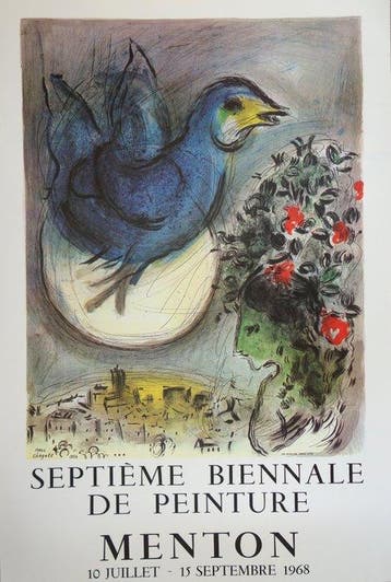 Marc Chagall (1887-1985) - Biennale de Menton : Colombe