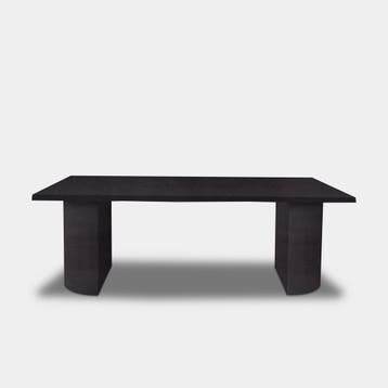 Tafel Boomstam Eikenhout  Half Rond  260x100