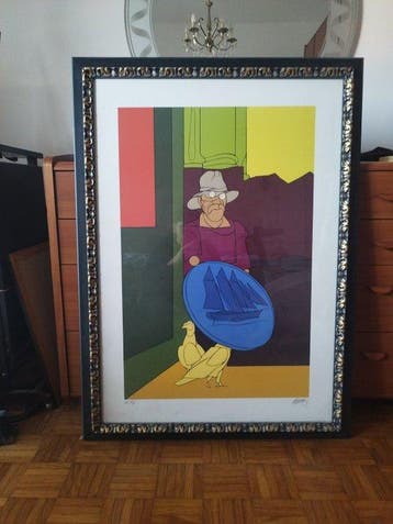 Valerio Adami (1935) - Figure whit shield