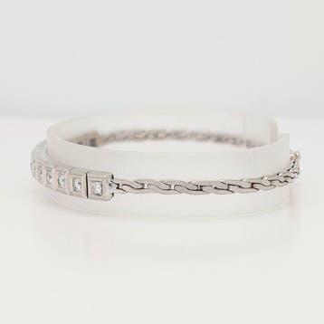 Armband - 18 karaat Witgoud Diamant (Natuurlijk), Nieuw