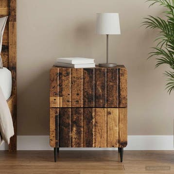 vidaXL Nachtkastje Oud hout 43 x 34,5 x 49,5 cm Bewerkt hout, Verzenden, Nieuw