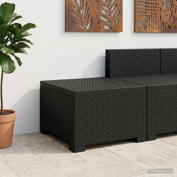 vidaXL Eén-zits Tuin Sofa Rieten Look PP Antraciet, Verzenden, Nieuw