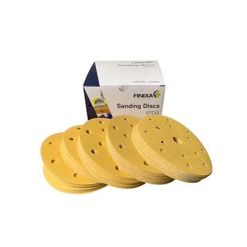 Assortiment schuurschijven Geel ø150mm 15 gaten - 100 vel.., Verzenden
