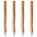 vidaXL Schuttingpalen met punt 4 st 120 cm hazelaarhout, Verzenden