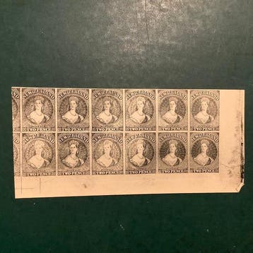 Nieuw-Zeeland 1850 - 2 Pence Queen Victoria - Die Proof in, Gestempeld