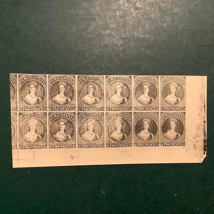 Nieuw-Zeeland 1850 - 2 Pence Queen Victoria - Die Proof in, Postzegels en Munten, Postzegels | Europa | UK