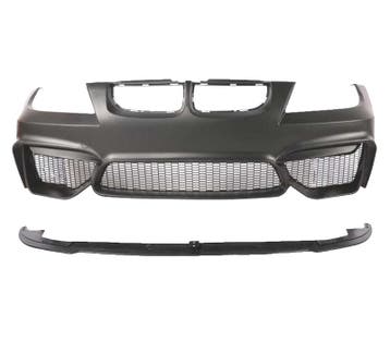 PARE CHOCS AVANT BMW E90 E91 05-08 LOOK M4 + SPOILER LIP, Verzenden
