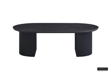 Lagos salontafel ovaal, kleur donkerbruin (nieuw, outlet), Nieuw, Overige materialen