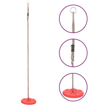 vidaXL Schotelschommel 200 cm rood, Verzenden