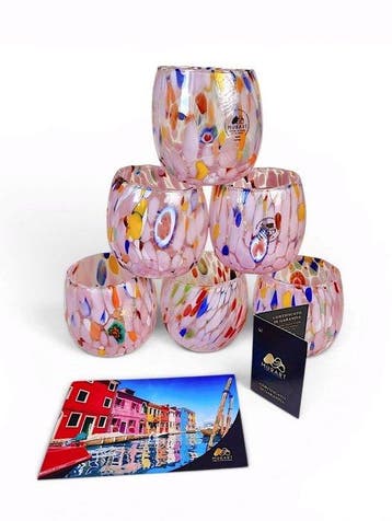 MurArt - Drinkset (6) - Glas - Murrine Millefiori