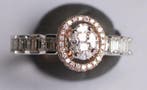 Bague de fiançailles - 14 carats Or rose, Or blanc - 0.87ct.