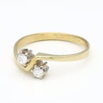 Bague - 14 carats Or jaune Diamant (Naturelle), Nieuw