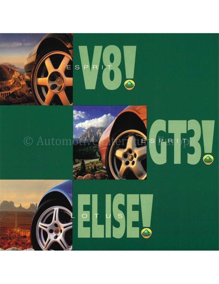 1996 LOTUS PROGAMMA BROCHURE ENGELS, Livres, Autos | Brochures & Magazines