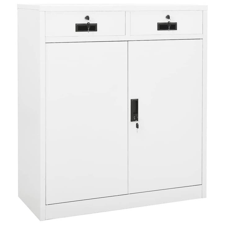 vidaXL Kantoorkast 90x40x102 cm staal wit, Maison & Meubles, Armoires | Autre, Envoi