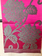 Obi réversible japonais vintage – motif hortensias en rose