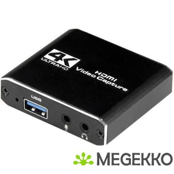 Gembird UHG-4K2-01 4K USB Video Capture Zwart, Computers en Software, Verzenden, Nieuw