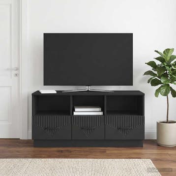 vidaXL TV Kast met lade Zwart 102 x 34,5 x 47 cm Bewerkt, Verzenden