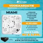 ACTIE Jacuzzi balboa  miami 220X220 141 JETS vol opties, Nieuw, Pomp, Vast