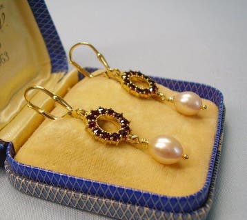 Sans prix de réserve - Boucles doreilles Argent, Plaqué or