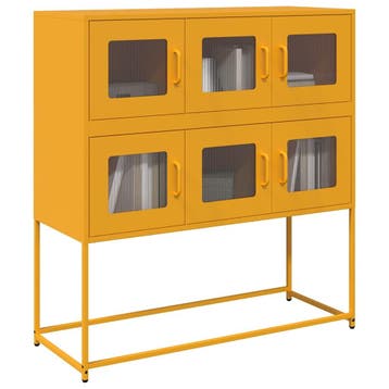 vidaXL Dressoir 100,5x39x107 cm koudgewalst staal, Verzenden, Nieuw